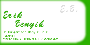 erik benyik business card